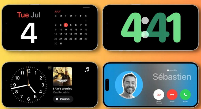 梅河口苹果手机维修分享iOS17横屏充电待机显示有什么好处 