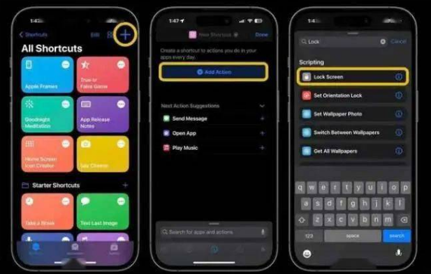 梅河口苹果14锁屏维修店分享iPhone14升级iOS16.4后如何创建锁屏快捷方式 