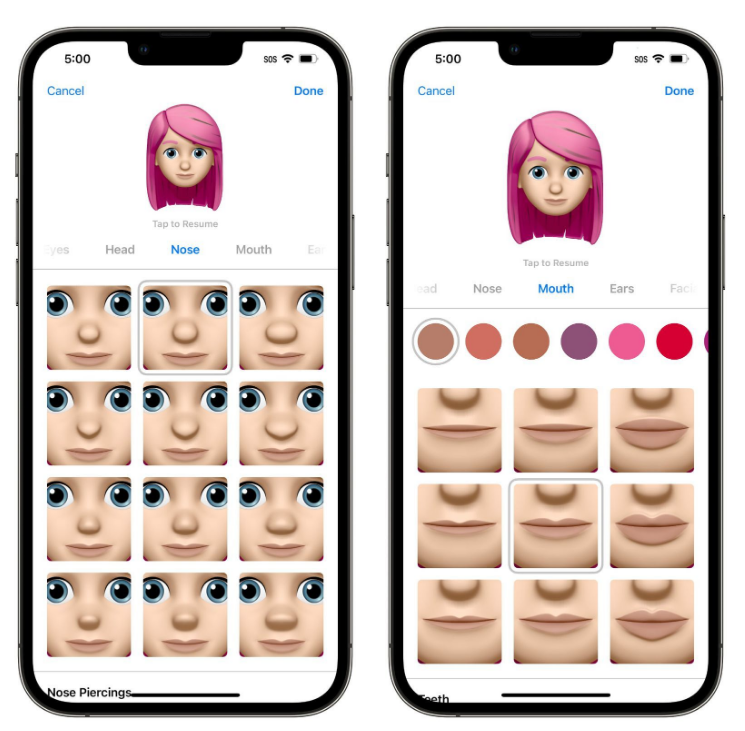 梅河口苹果手机维修分享​iOS 16中的拟我表情有了哪些变化和升级 